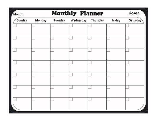 Het maandelijkse Magnetische Takenlijst Whiteboard van de Koelkastkalender voor Huis